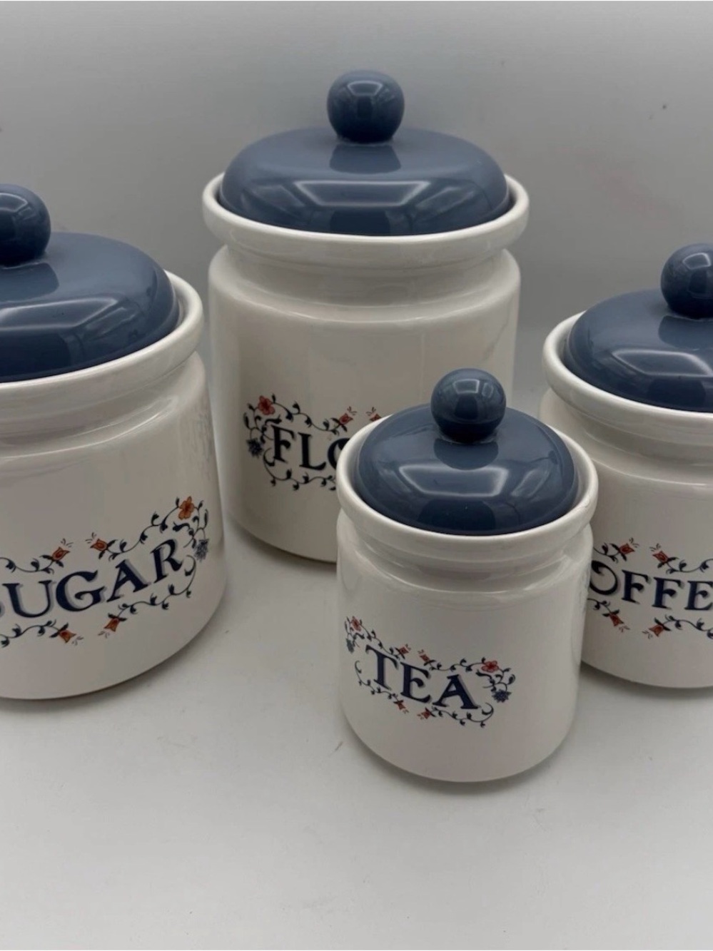 Vintage Jay Canister set Granny core, Cottage core  EUC